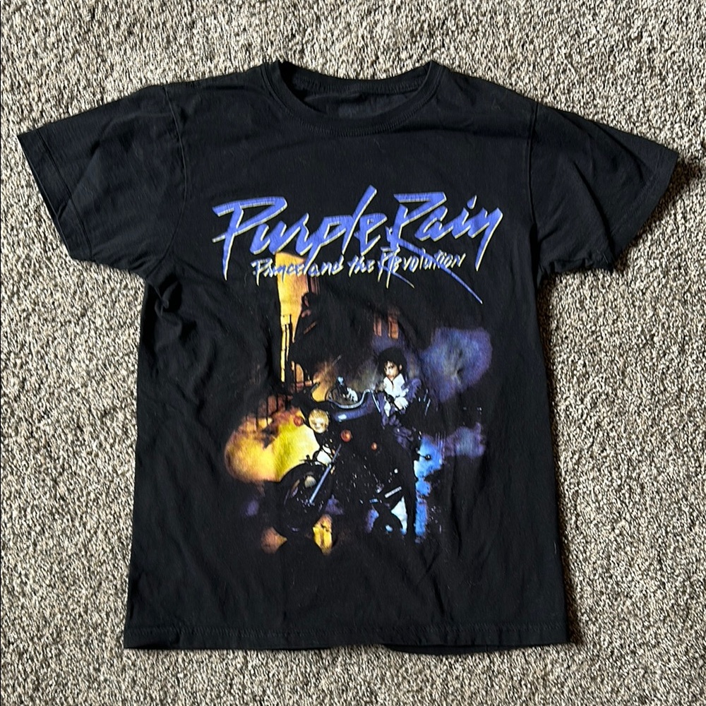 Purple Rain Graphic Tee - Black